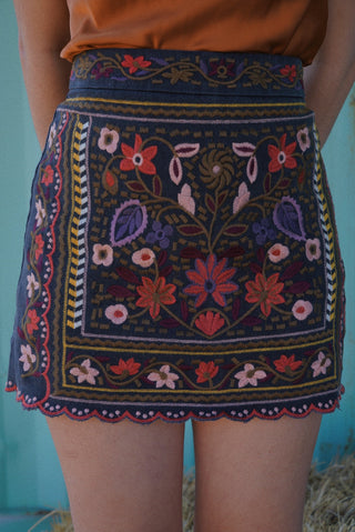 "Galilea" Embroidered Skirt