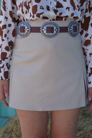 “Athena” Concho Belt (Brown)