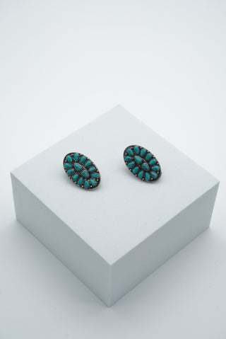 Turquoise Oval Earrings