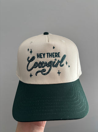 Hey There Cowgirl - Emerald Green Stitching