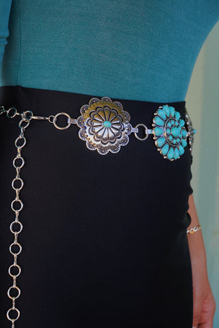 Turquoise Flower Belt