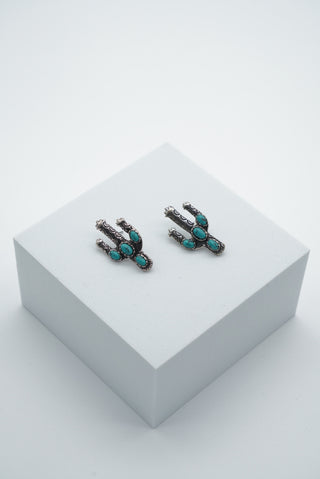 Turquoise Cactus Earrings